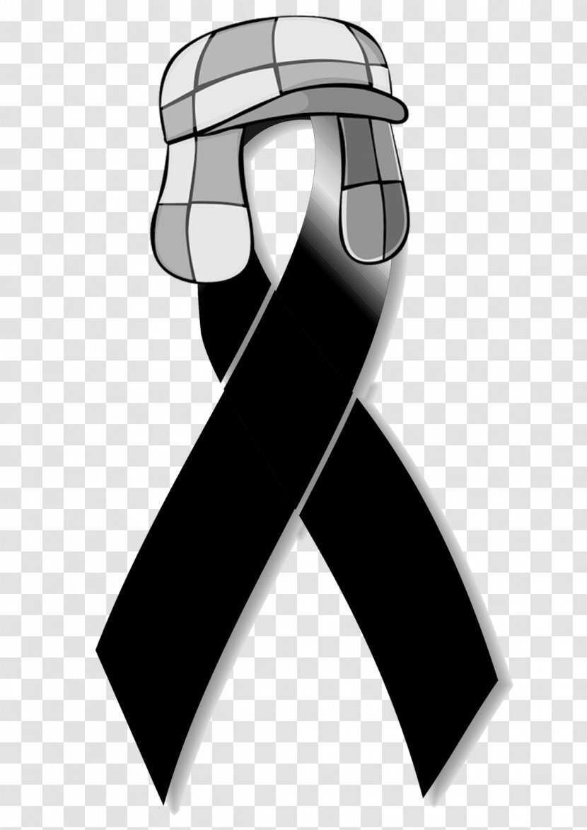 Mourning Black Ribbon Death Grief - Symbol - Lazo Transparent PNG