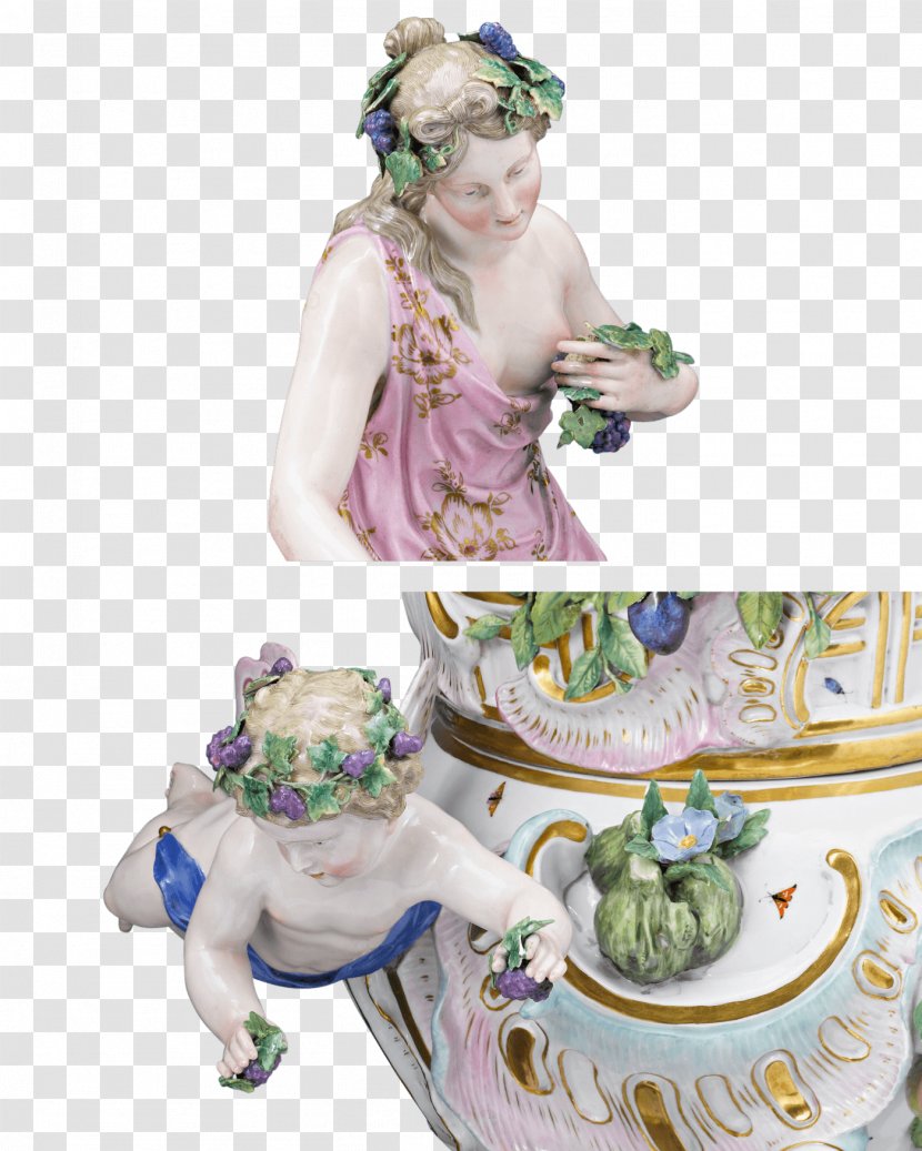 Meissen Porcelain Figurine Urn - England Autumn Transparent PNG