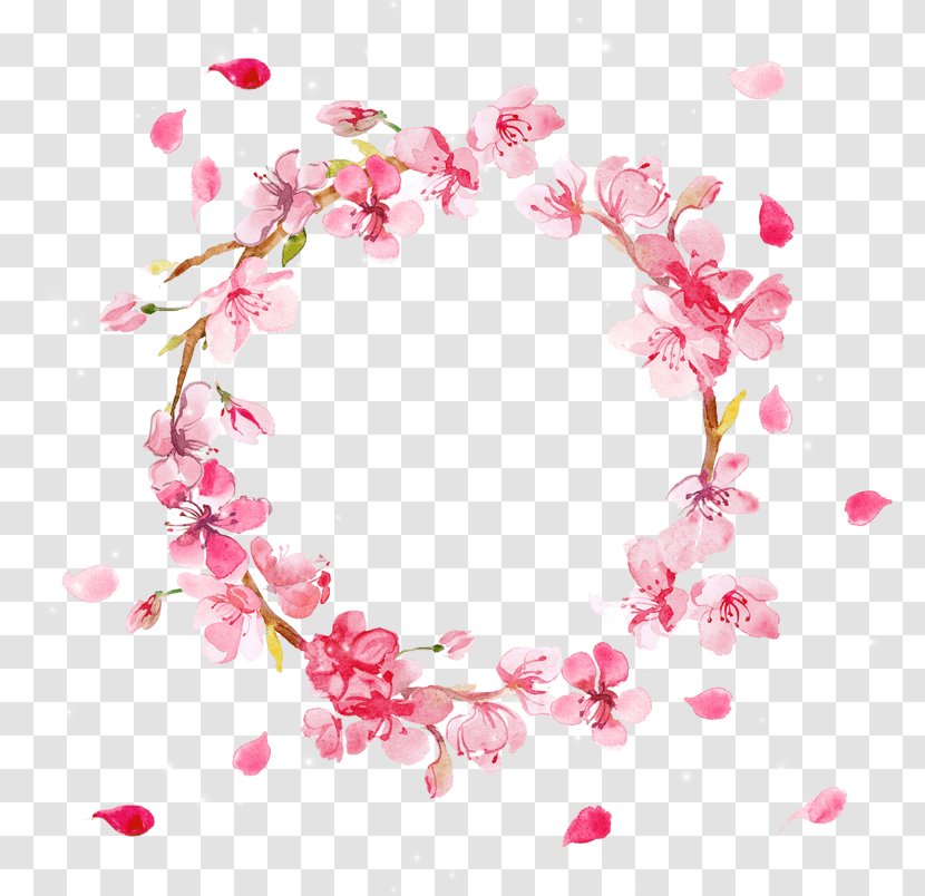 Flower Wreath Cherry Blossom Stock Photography Transparent PNG
