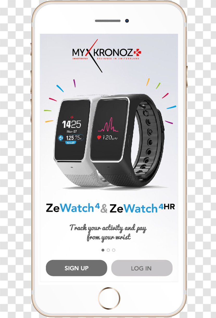 MyKronoz ZeWatch4 Smartwatch Heart Rate Monitor - Electronics - Watch Transparent PNG