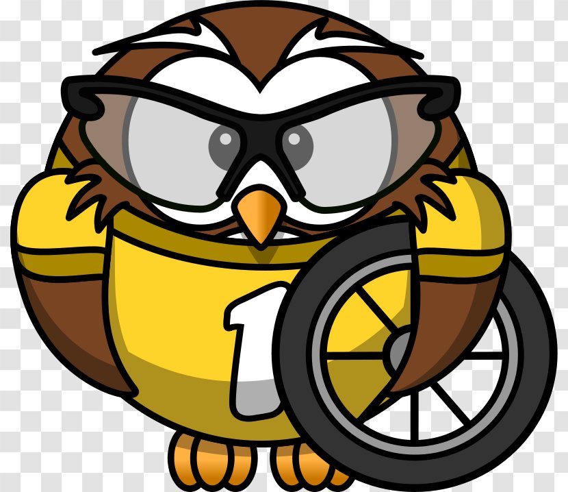Owl Cycling Bicycle Clip Art - Great Horned - Four Wheeler Clipart Transparent PNG