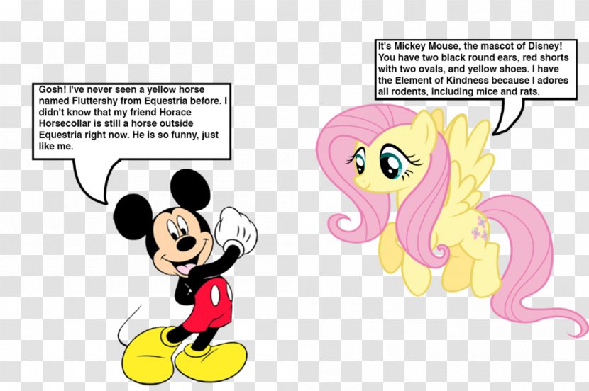 Fluttershy Mickey Mouse Rainbow Dash Character Fan Art - Heart Transparent PNG