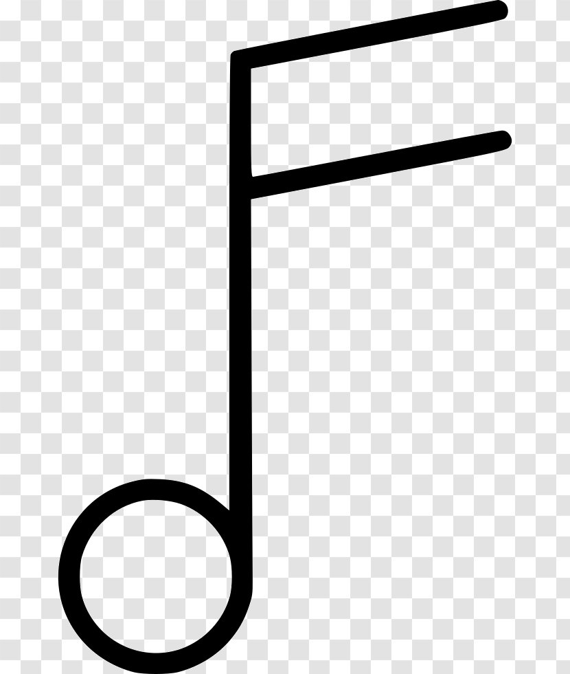 Black And White Musical Note Treble - Cartoon Transparent PNG