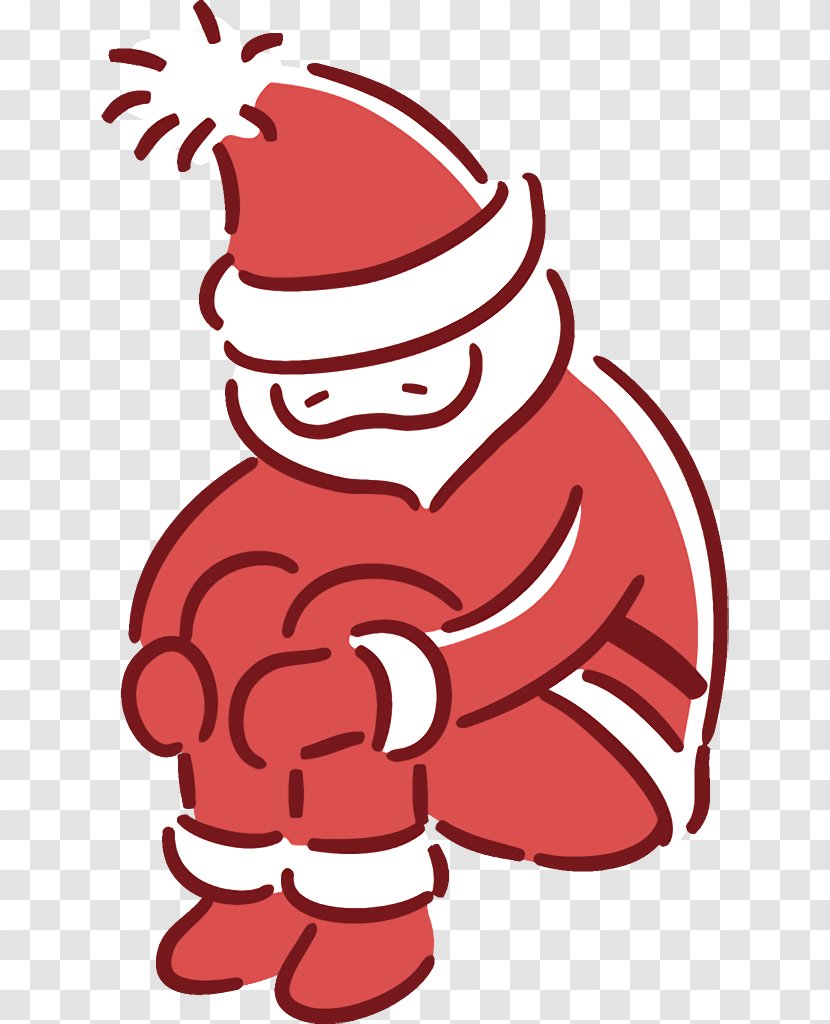 Santa Claus - Cartoon - Sticker Transparent PNG