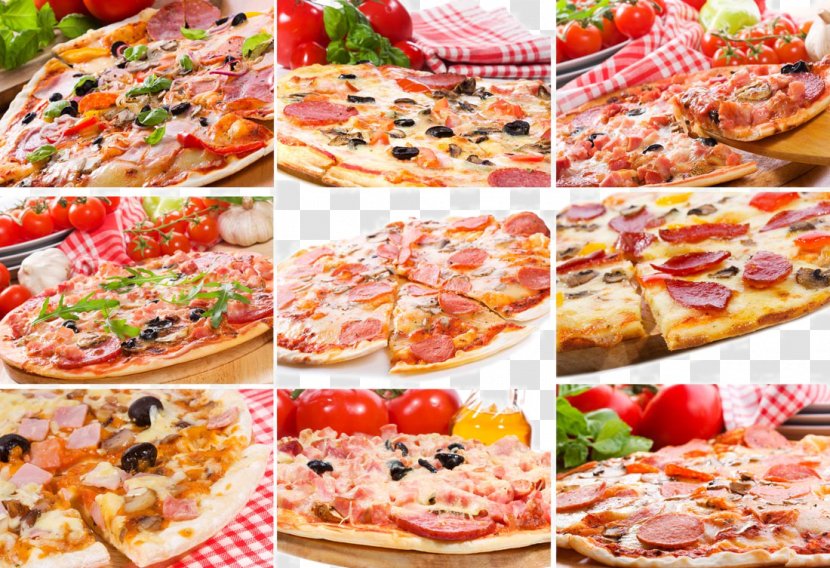 Pizza Fast Food Italian-American Cuisine Salami Restaurant - Italianamerican - Gourmet Transparent PNG