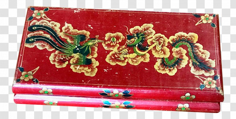 Chinoiserie Design Lacquer Furniture Box - Drawer - Paint Transparent PNG