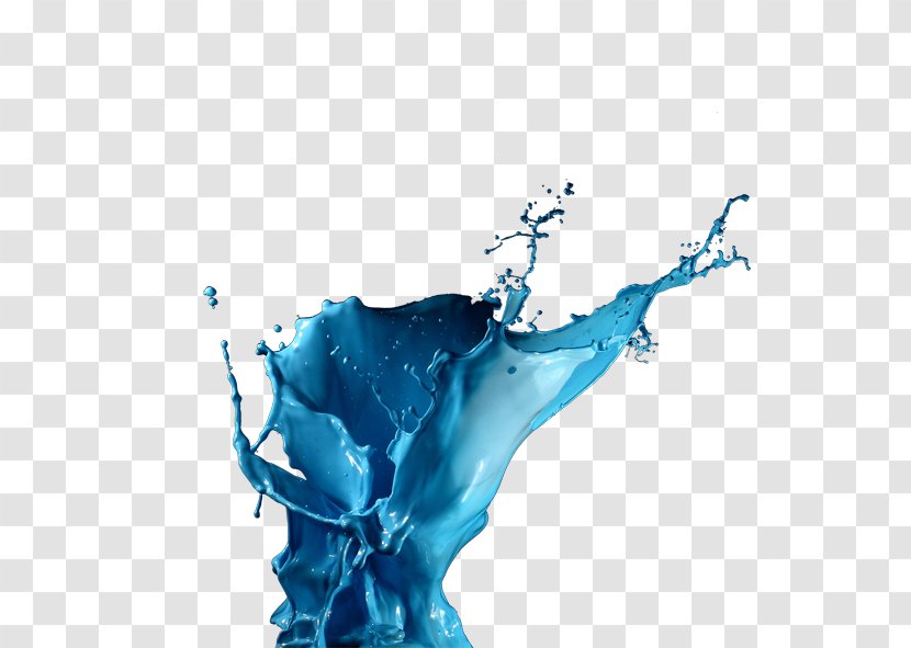 Nanyang Academy Of Fine Arts Blue Paint Splash Creativity - Electric - Color Transparent PNG
