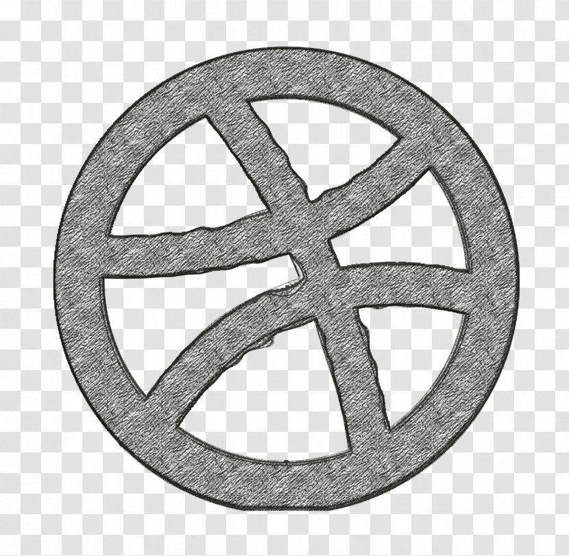 Circle Icon Dribbble - Metal - Peace Transparent PNG