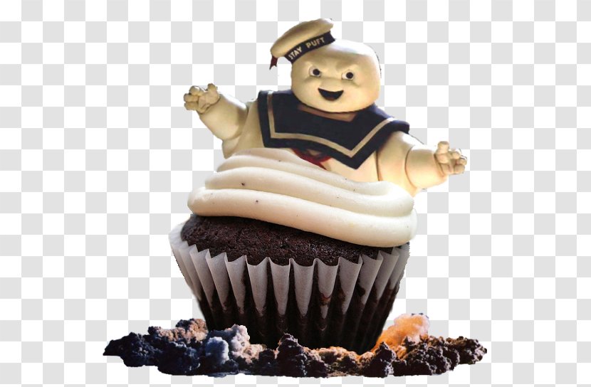 Cupcake Stay Puft Marshmallow Man Buttercream Muffin Biscuits - Deviantart - Phoneix Transparent PNG