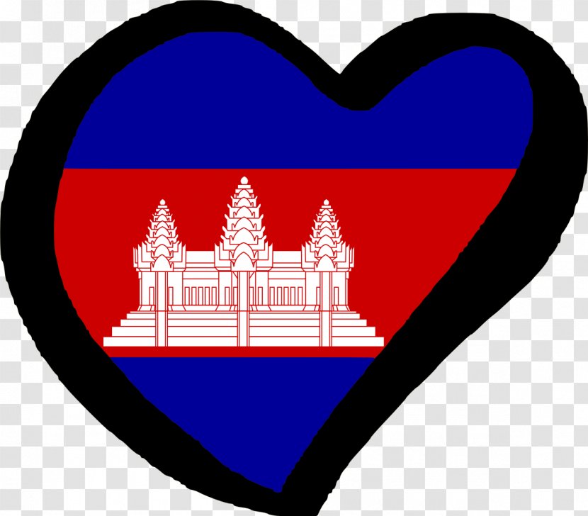 Flag Of Cambodia Angkor Wat Khmer Empire French Protectorate National - Silhouette Transparent PNG