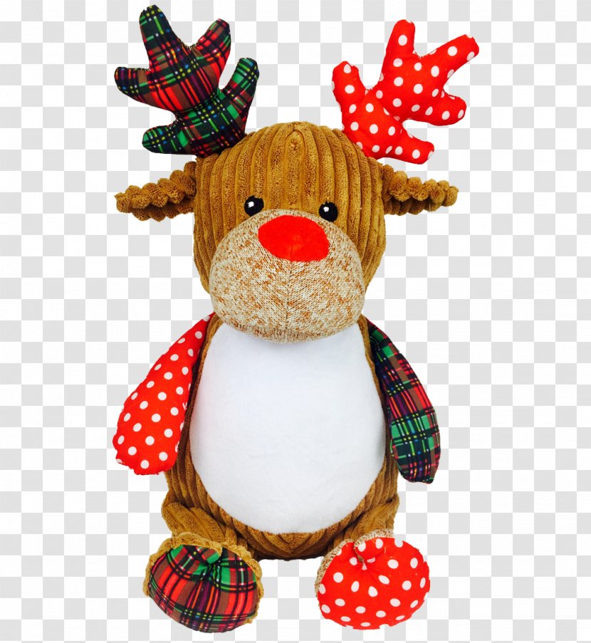 Reindeer Stuffed Animals & Cuddly Toys Christmas Bear Embroidery - Flower - Creative Wreath Transparent PNG