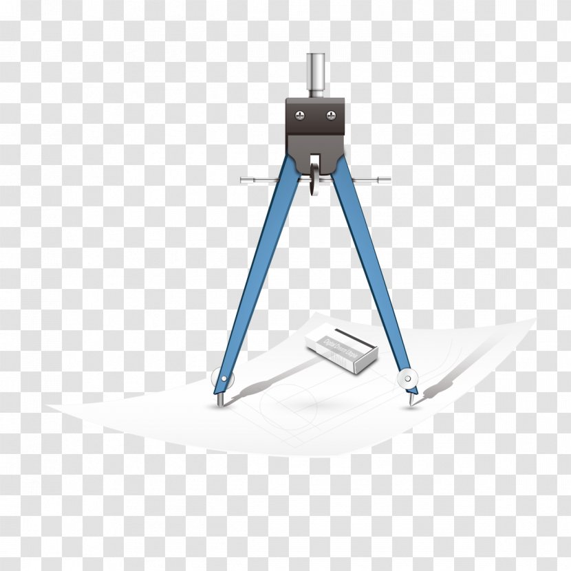Compass Drawing Blue - Technology - Clip Transparent PNG