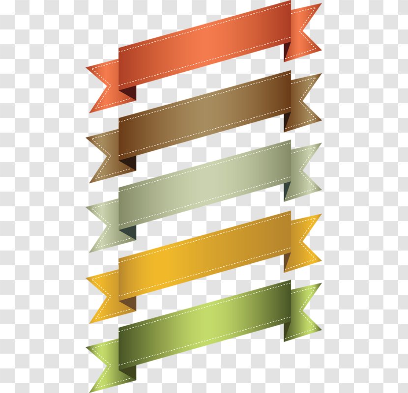 With Ribbon Clip Art - Frame - Simple Four Color Band Transparent PNG