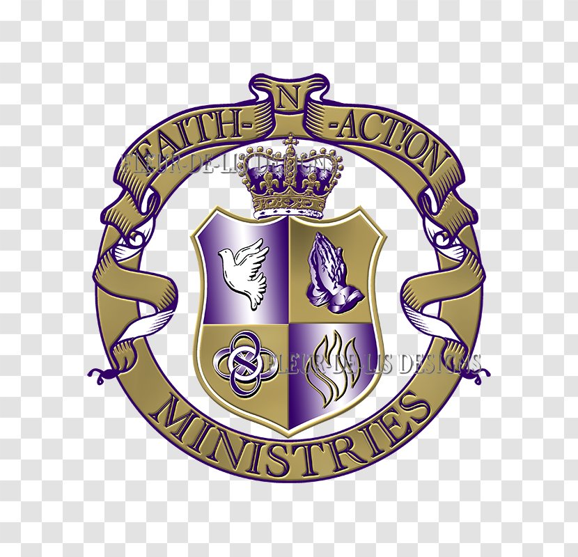 Logo Emblem Badge Organization Clip Art - Purple - Faith Action Transparent PNG
