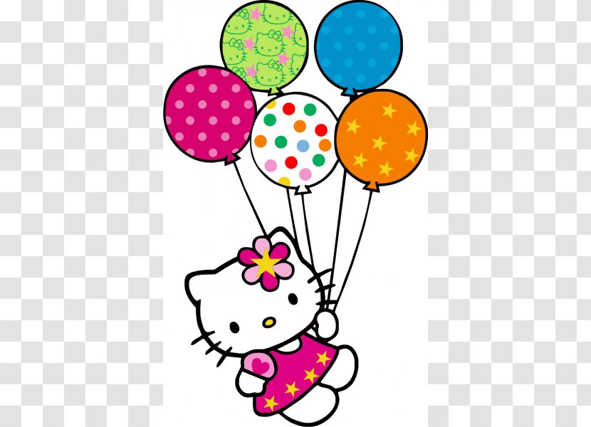 Hello Kitty Balloon Birthday Clip Art - Artwork Transparent PNG