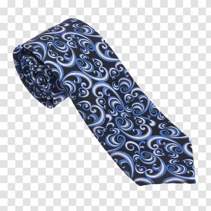 Paisley Necktie - Electric Blue Transparent PNG