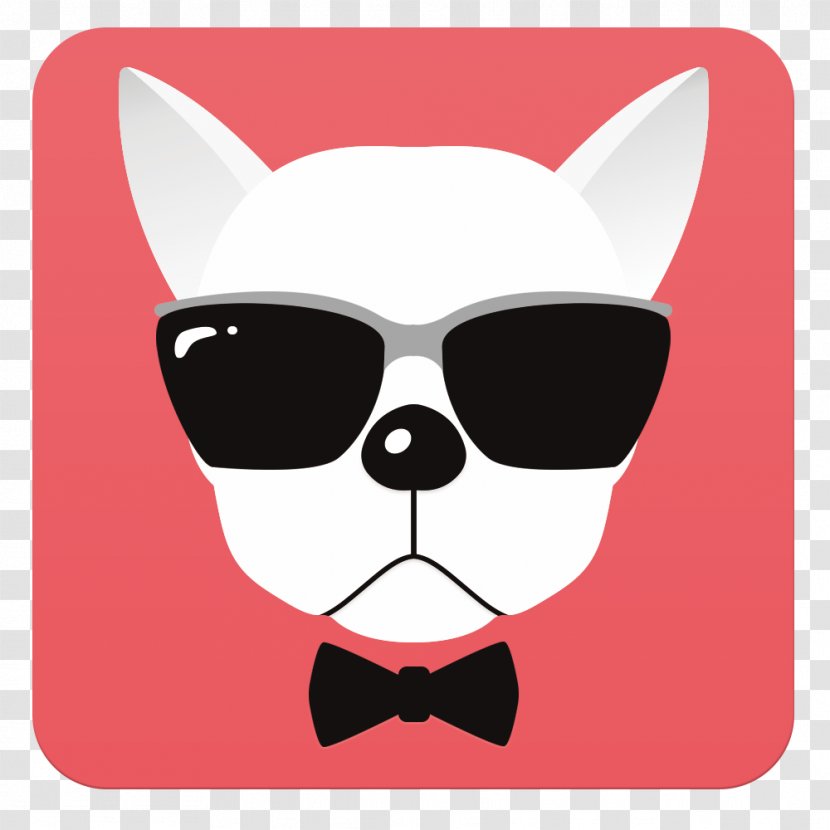 Dog Breed Glasses Whiskers Illustration - Pink M - Cartoonrabbit Icon Transparent PNG