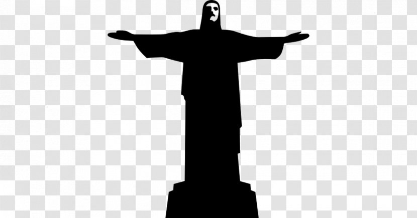 Christ The Redeemer Corcovado Statue - Monument - Black And White Transparent PNG
