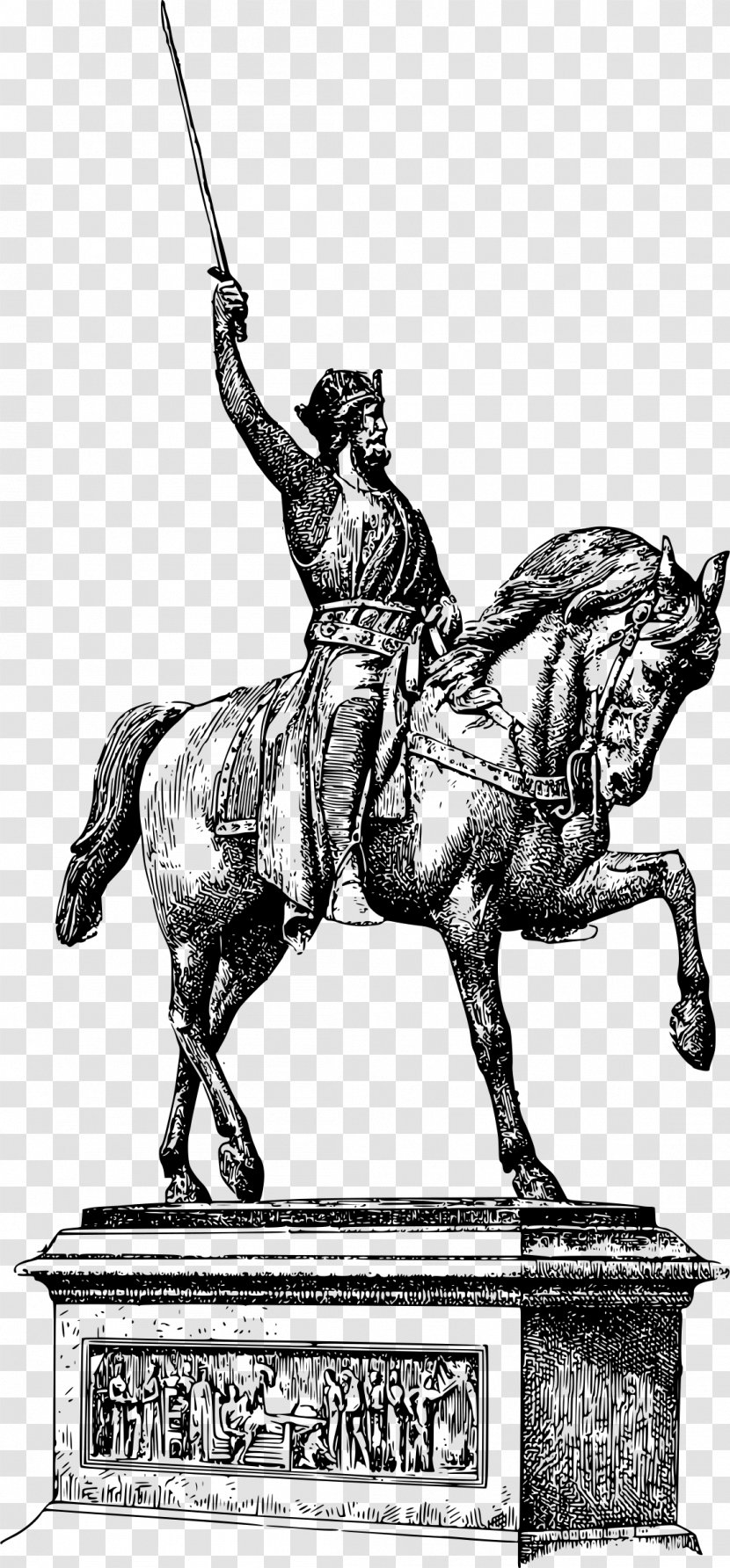 Middle Ages Richard Coeur De Lion Battle Of Arsuf - Knight Errant - Statue Vector Transparent PNG