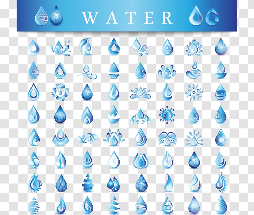 Logo Blue - Organism - Water Drops Vector Design Material Transparent PNG