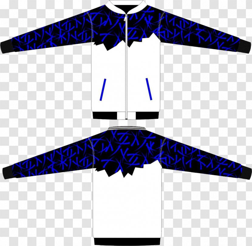 T-shirt Sleeve Zipper - Symmetry - Cartoon Long-sleeved Transparent PNG