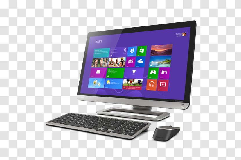 Dell Toshiba All-in-one Laptop Desktop Computers - Satellite L75d Transparent PNG