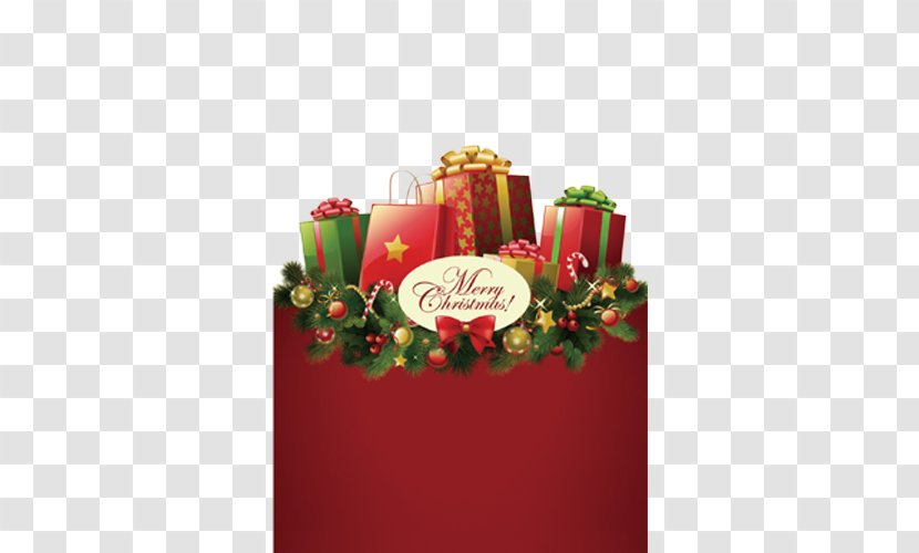 Christmas Decoration Gift Santa Claus - Garland Transparent PNG