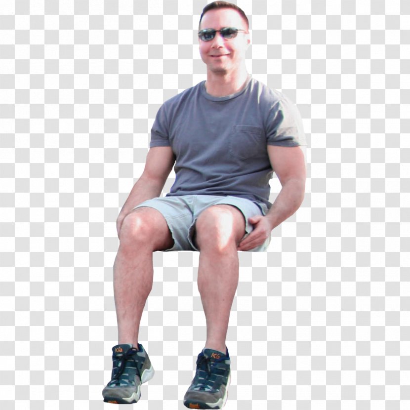 Man Sitting - Cartoon - Image Transparent PNG