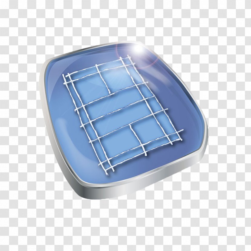Badminton Sport Net - Blue - Hand Painted Court Transparent PNG