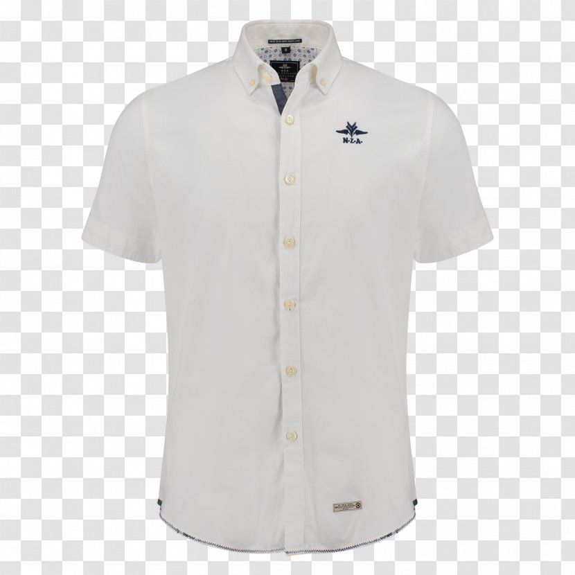 Sleeve Collar Shirt Button White - Cloth Transparent PNG
