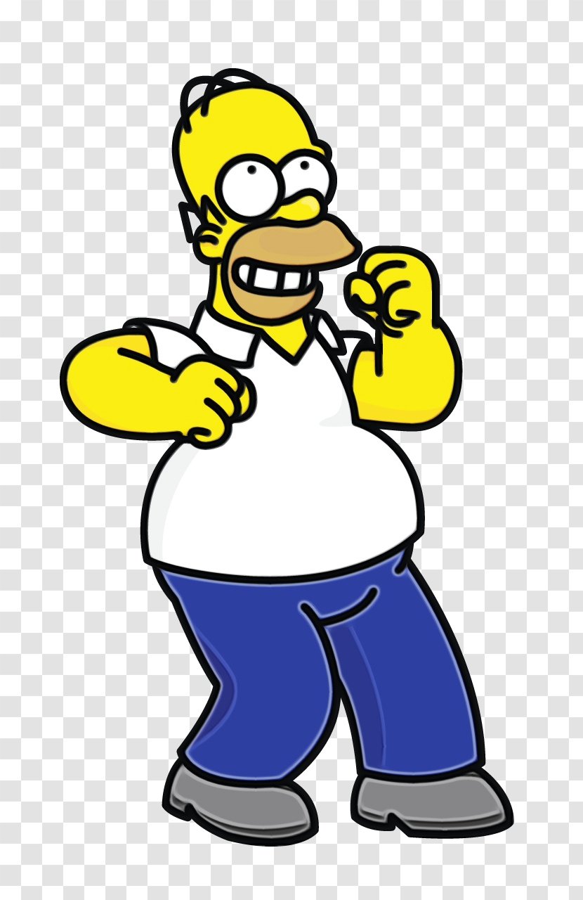 Clip Art Homer Simpson Drawing Cartoon Television - Smile - Pleased Transparent PNG
