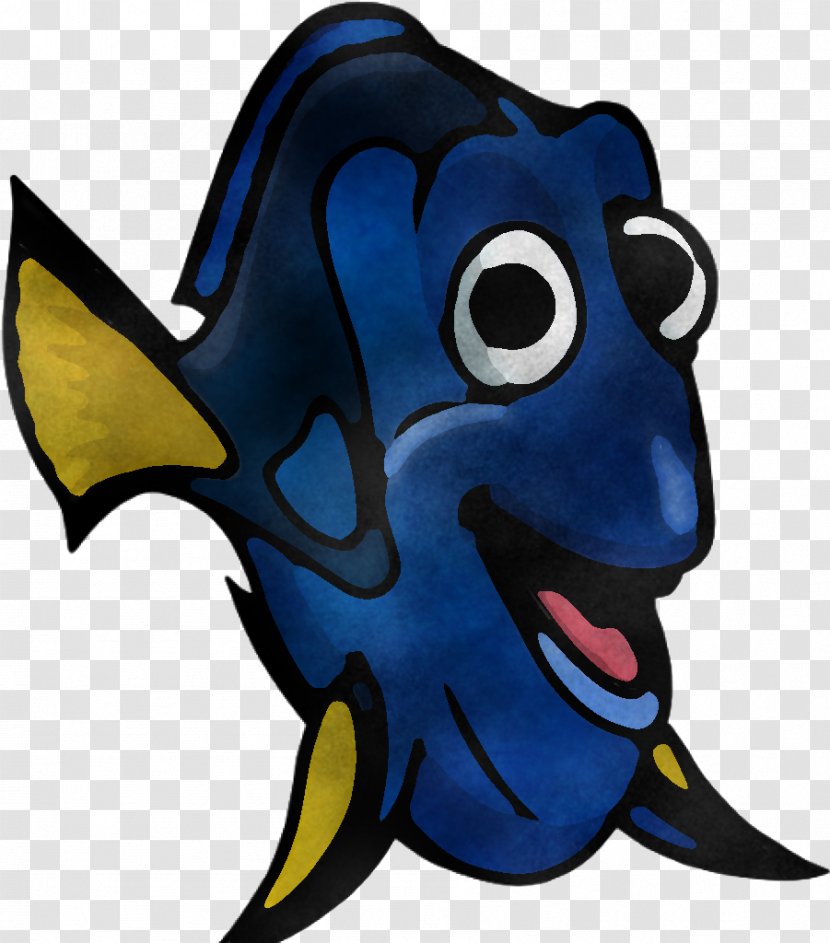Cartoon Fish Electric Blue Transparent PNG
