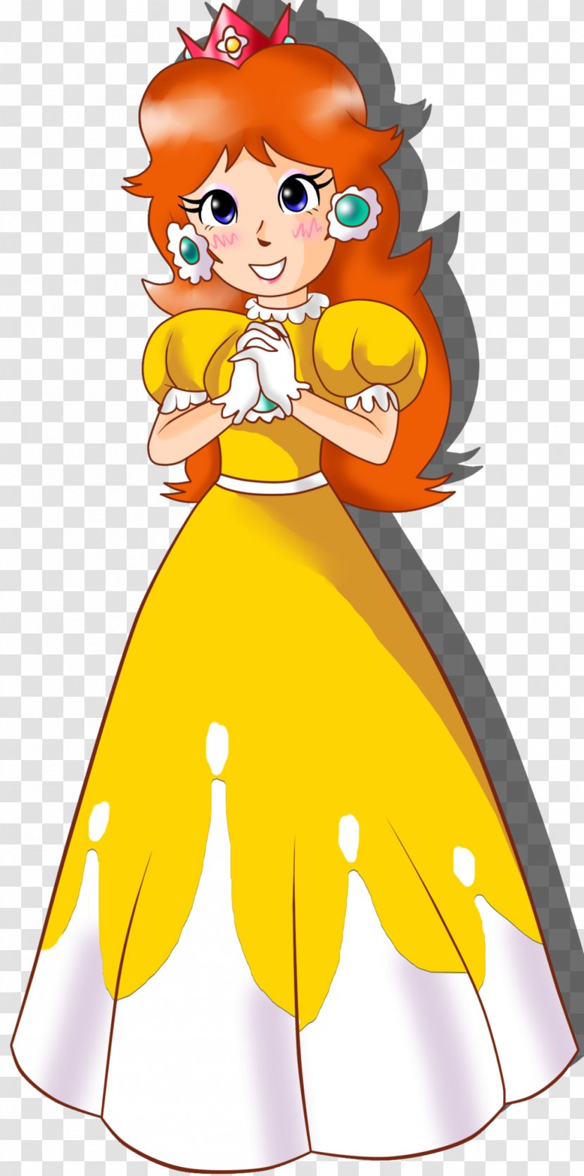 Princess Daisy Mario Fan Art - Heart Transparent PNG