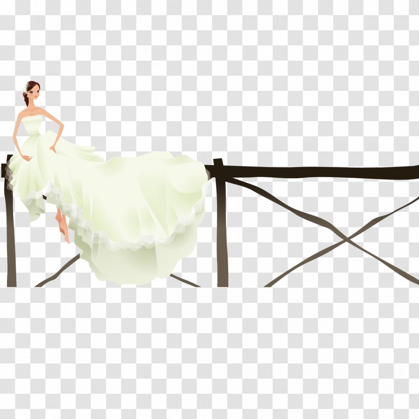 Wedding Photography Bride - Dress - The Sitting On Railing Transparent PNG