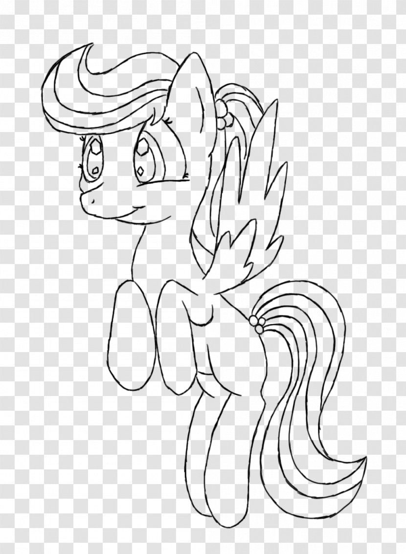 Rainbow Sherbet Pony Line Art Sorbet Sketch - Flower Transparent PNG