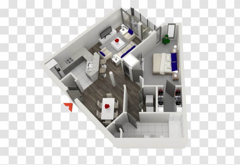 Studio Apartment House Plan Floor Transparent PNG