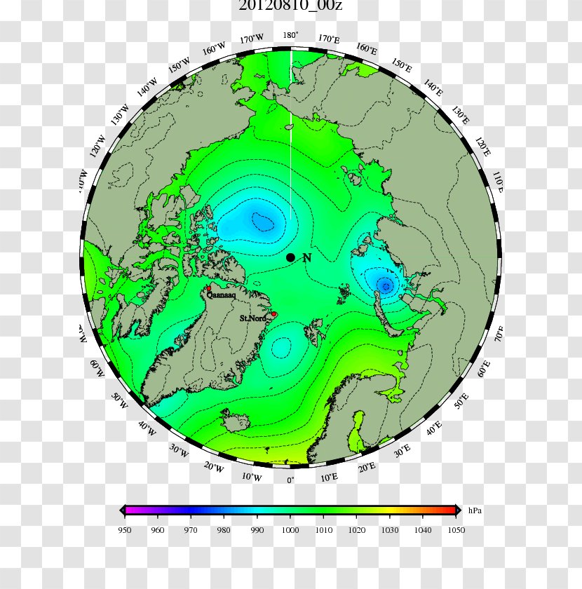 Arctic Ocean Ice Pack Map Sea North Pole - Hurricane Satellite Imagery Transparent PNG