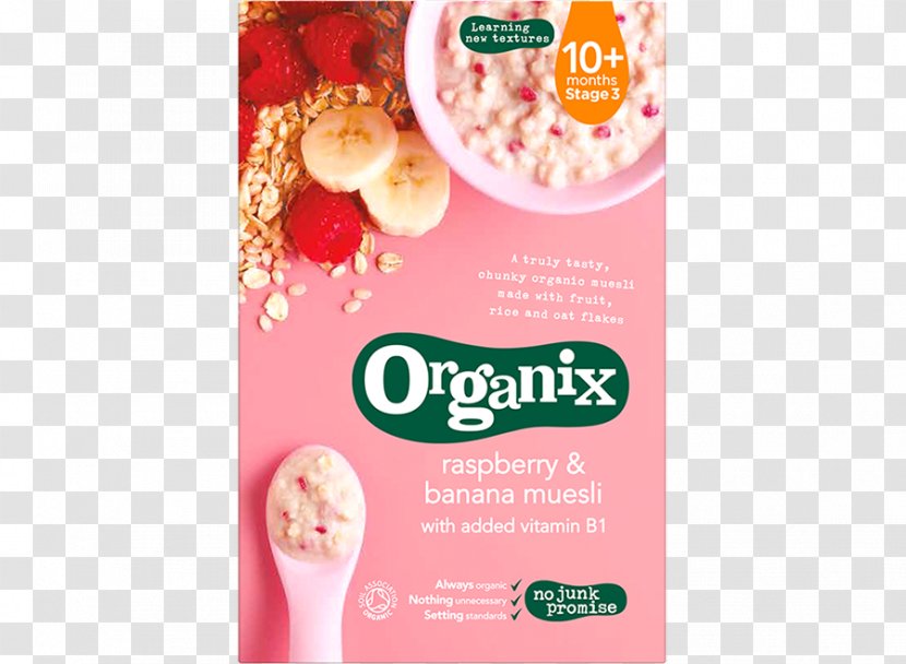 Muesli Breakfast Cereal Organic Food Baby Rice - Raspberry - Banana Transparent PNG