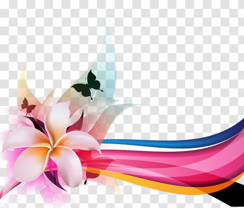 Flower Adobe Illustrator - Plant - The Color Of Background Vector Romantic Flowers Transparent PNG