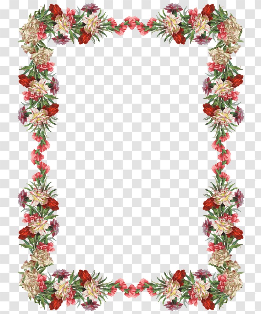 Border Flowers Picture Frames Clip Art - Blume - Free Birthday Transparent PNG