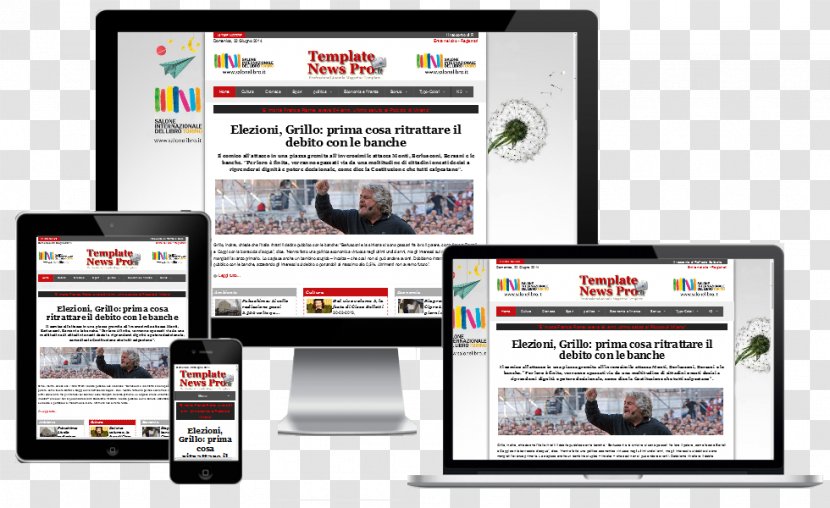 Responsive Web Design Development Template Blog - Media Transparent PNG