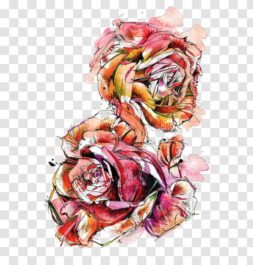 Rose Watercolor Painting Drawing Transparent PNG