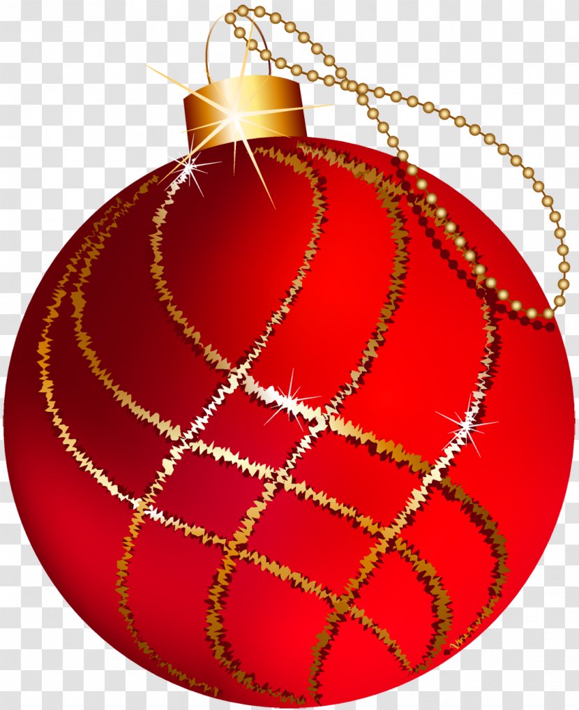 Christmas Ornament Decoration Gold Tree - Transparent Large Red And Clipart Transparent PNG