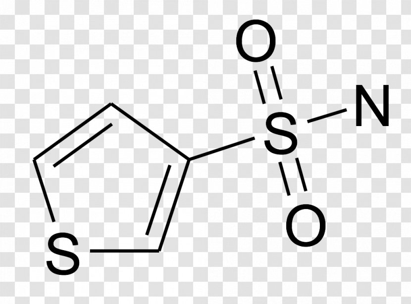 Thiazole Pyridine CAS Registry Number Thiophene - Black - Sulfanilamide Transparent PNG