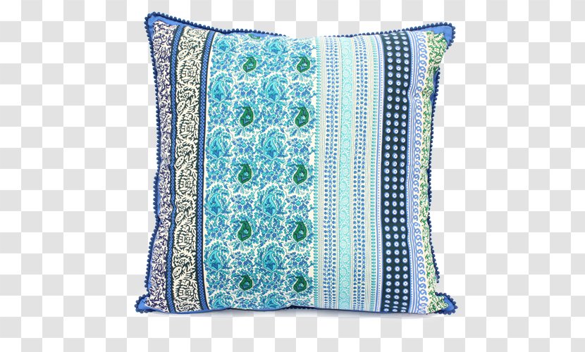 Throw Pillows Blue Turquoise Textile Teal - Pillow - Tablecloth Transparent PNG