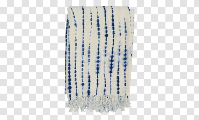 Wool Shibori Rope Indigo Blanket Transparent PNG