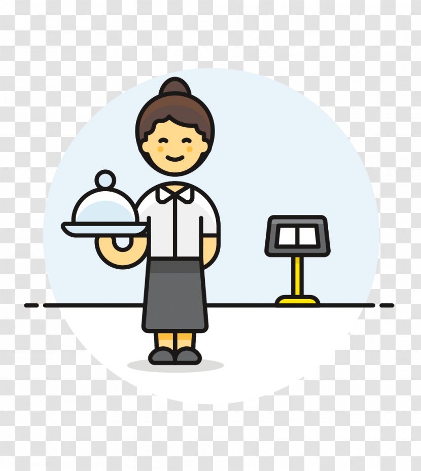 Clip Art Image Cartoon - Waitress - Bonus Transparent PNG