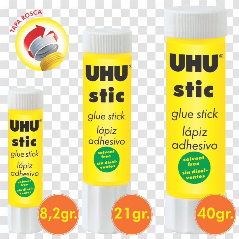 UHU Adhesive Gram Computer Hardware Brand - Yellow - Individual Transparent PNG