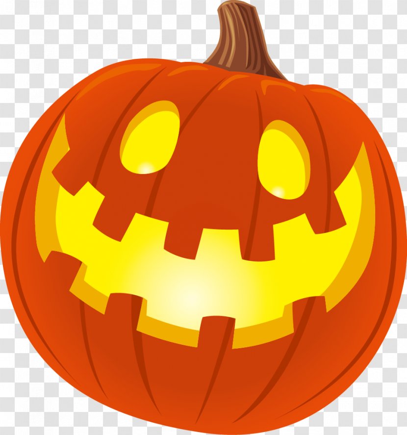 Jack-o'-lantern Calabaza Pumpkin Halloween Winter Squash - Cute Transparent PNG