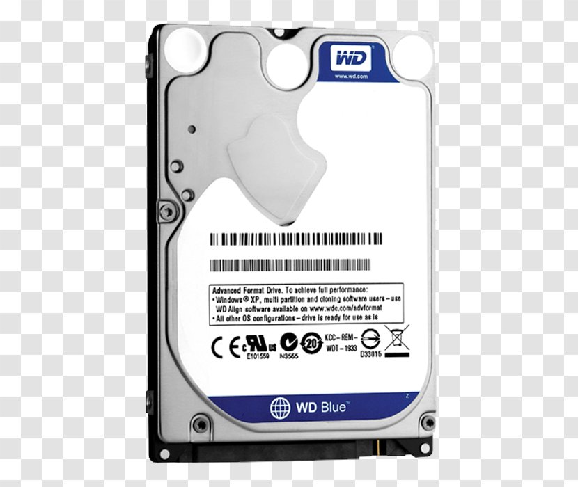 Laptop WD Blue HDD Hard Drives Western Digital Serial ATA - Silhouette Transparent PNG